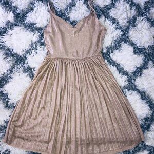 Hollister gold dress with swing skirt